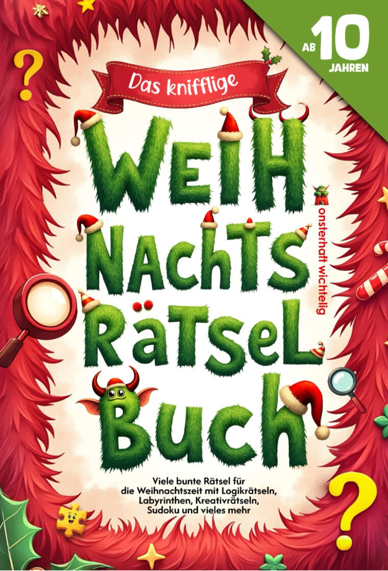 Weihnachtsrästelbuch Für Kinder ab 8-12 Jahren Weihnachtsrästelbuch Für Kinder ab 8-12 Jahren